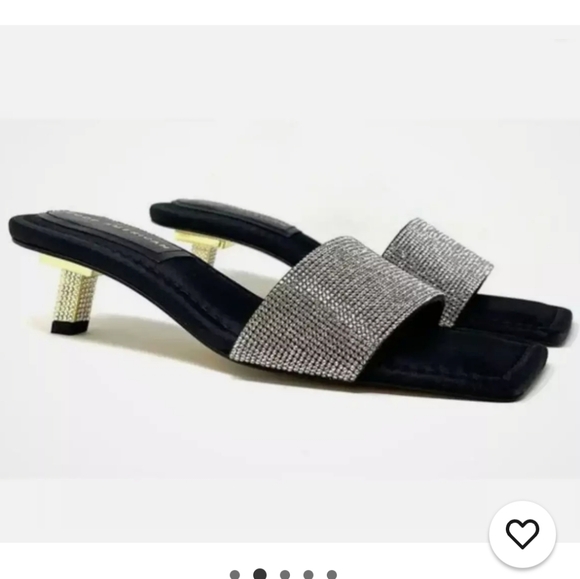 EUC Good American Kickstand Slide Sandal Mules Black Diamond size 11 - Picture 2 of 9